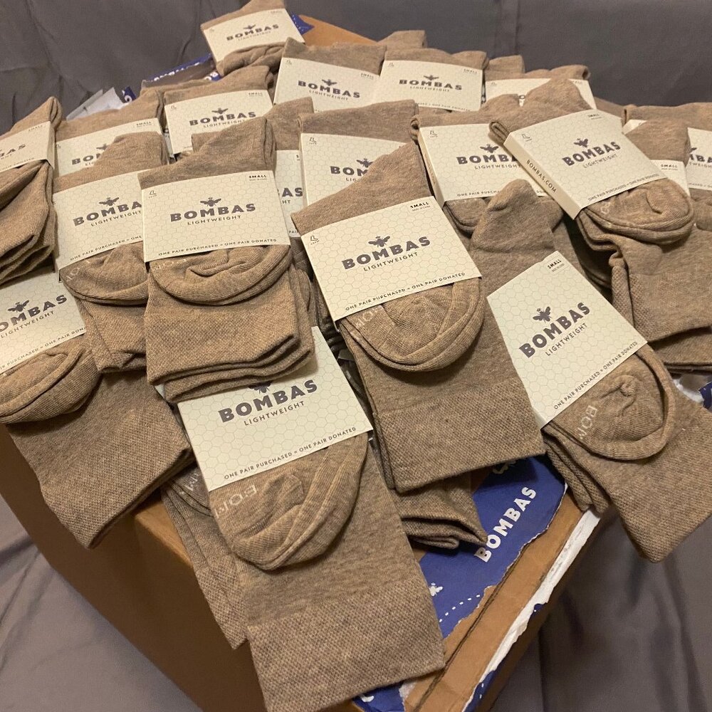 [25 Pack] Bombas Lightweight Gray Crew Socks